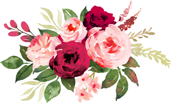 Flower Bouquet with Red and Pink Roses